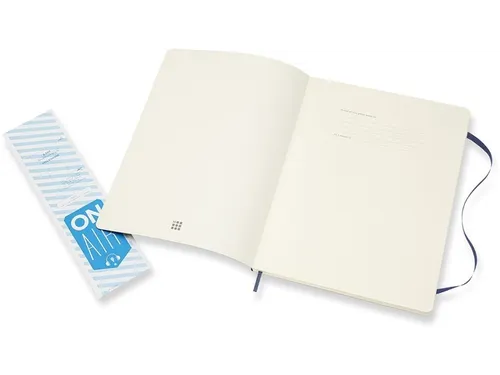 Notitieboek Moleskine XL 190x250mm lijn soft cover sapphire blue