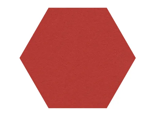 Prikbord Zeshoek Rood kleur 2210 Bulletin Paneel Ø 60cm frameloos