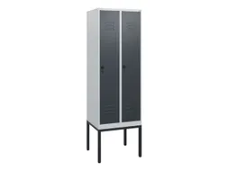 locker,HxBxD 1950x600x500mm,2vak,vak B 300mm,draaigrendel