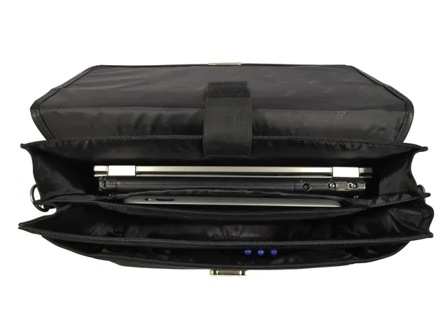Aktetas met laptop compartiment 15 inch Zwart Polyester
