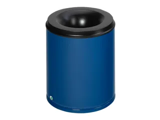 prullenmand zelfblussend 80 liter HxØ 560x465mm kop zwart blauw - 1