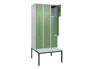 Z-garderobekast,HxBxD 2120x900x815mm,6vak,vak B 300mm,cil.-slot - 2