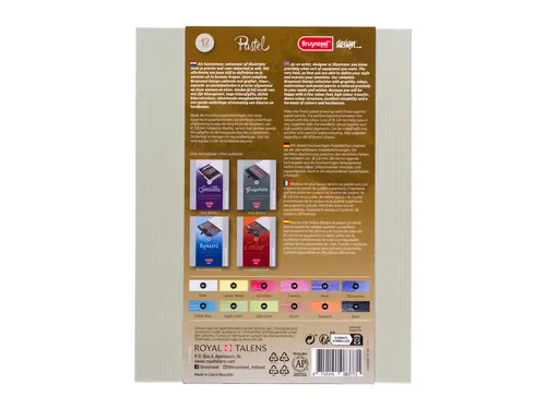 Kleurpotloden Bruynzeel 8840 Design pastel 12 stuks assorti