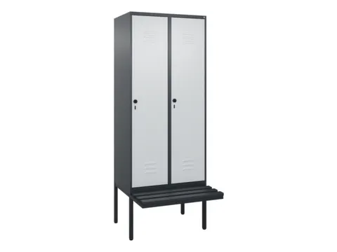 locker voor scheiding van kleding,HxBxD 2120x800x815mm,2vak