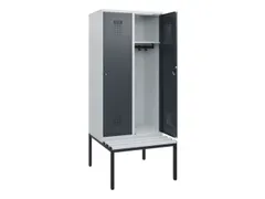 locker met bank,HxBxD 1950x800x815mm,2vak,vak B 400mm,cilinderslot