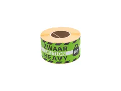 Waarschuwingsetiket Rillprint heavy 46x125mm groen 250 stuks