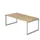 In hoogte verstelbaar bureau,HxBxD 650-850x2000x800mm,blad eiken