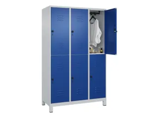 dubbeldekse locker,HxBxD 1950x1200x500mm,3x2vak.,vak B 400mm - 3