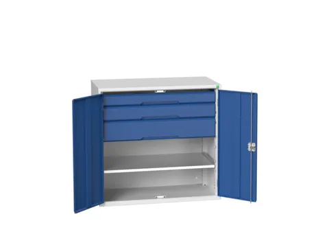 universele kast,HxBxD 1000x1050x550mm,1xStalen bodem,3lade(n)