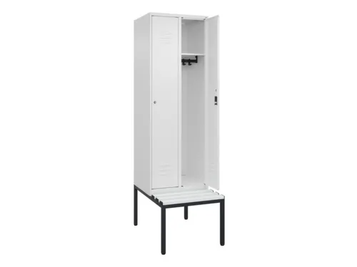 locker met bank,HxBxD 2120x600x815mm,2vak,vak B 300mm,cil.-slot