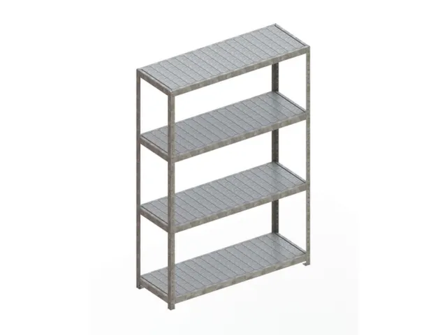 Breedvakstelling 2470x1700x600mm Vaklast 500kg 4 Stalen Legborden