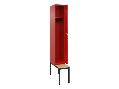 locker met bank,HxBxD 2120x300x815mm,1vak,vak B 300mm,cilinderslot