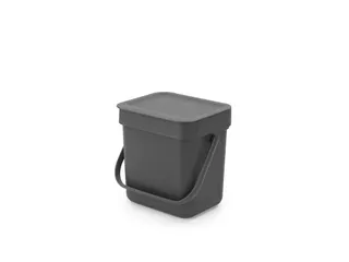 Afvalemmer Sort & Go 3 Liter Grijs - 1