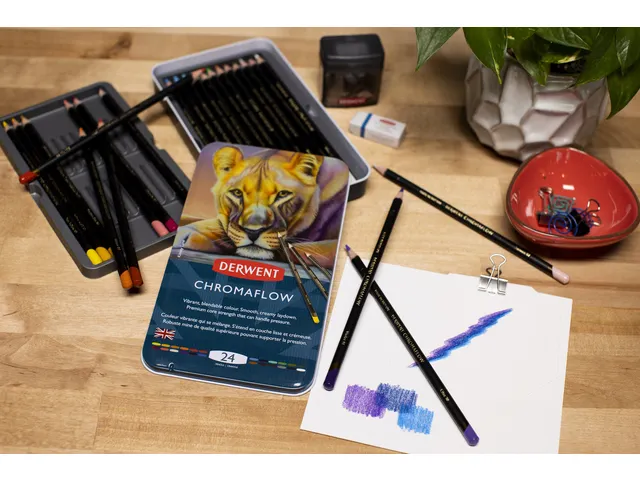 Crayon de couleur Derwent Chromaflow set 24 couleurs