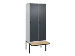 locker voor scheiding van kleding,HxBxD 2120x800x815mm,2vak