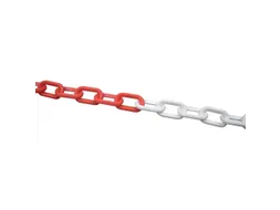 afzetketting,v. afzetpaal met ketting,L 50m,rood/wit
