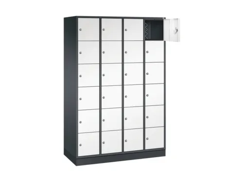 lockerkast,HxBxD 1950x1220x500mm,4x6vakken,cil.-slot,sokkel