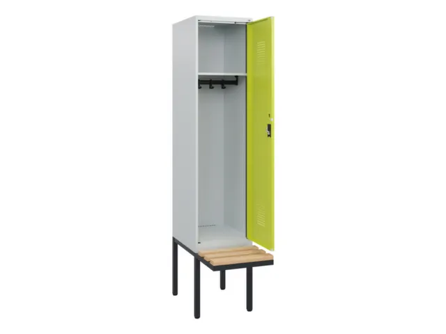 locker met bank,HxBxD 1950x400x815mm,1vak,vak B 400mm,cilinderslot