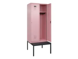 locker met bank,HxBxD 2120x800x815mm,2vak,vak B 400mm,cilinderslot