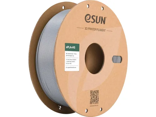 eSUN 3D printer Filament ePLA+HS 1,75mm Zilver 1kg