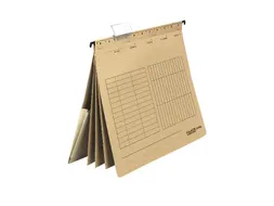 Paq 5 Dossier susp. multiple A4 marron