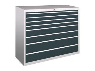 ladekast HxBxD 1000x1023x600mm 8laden RAL7035 front RAL7016 - 2