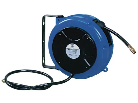 Kunststof Slanghaspel 8m Aansluiting 1/4 Water/Perslucht Pu-Slang