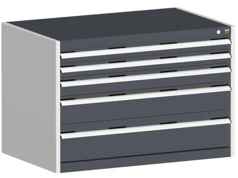 ladekast HxBxD 700x1050x750mm 5laden romp RAL7035 front RAL7016