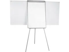 Flipchart Magnetisch Met Zijarmen Uitschuifbaar 100x70cm Lichtgrijs