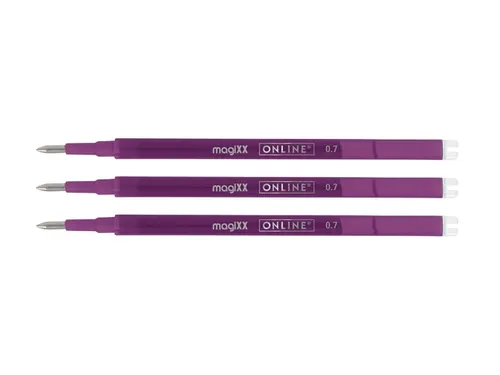 Gelschrijvervulling Online Magixx medium violet blister à 3 stuks