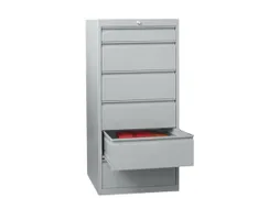 ladekast 1200x500x600mm 6laden cilinderslot RAL7035 front RAL7016