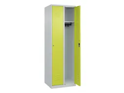locker,HxBxD 1850x600x500mm,2vak,vak B 300mm,cil.-slot,staand op vloer