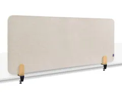 OUTLET Elements Bureauscherm akoestisch 60x160cm Beige klemmen