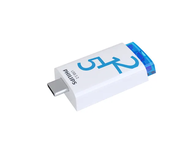 USB stick 3.2 Philips Click USB-C 512GB blauw