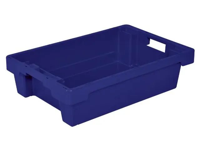 Euronorm Draaistapelbak 150x600x400mm Wanden/bodem Blauw 25l