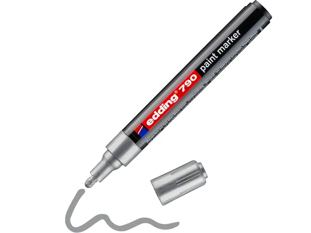 Paintmarker edding 790 op alcoholbasis 2-3mm zilver