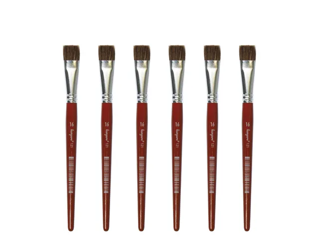 Penseel Kangaro Serie 121 plat Nr. 16 geitenhaar doos 6 stuks