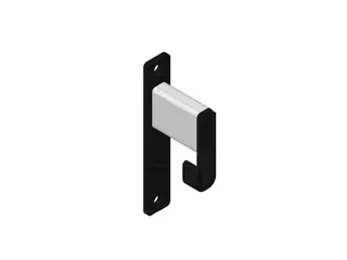 Pro-line Wandgarderobe 1 Hanger grijs zwart - 1