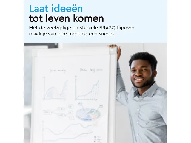 BRASQ Flipover Mobiel 70x100cm Magnetisch Wit inclusief accessoires