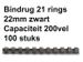 Bindrug Fellowes 22mm 21-rings A4 zwart 50stuks - 2