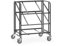 Esd-eurobakkenwagen 9390 250kg 820x610mm 3 Etages Open Frame Ral7015