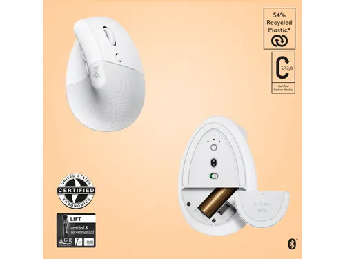 Ergonomische Muis Logitech Lift for Mac Rechtshandig Bluetooth
