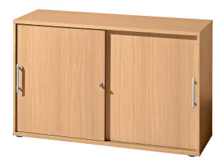 schuifdeurkast,HxBxD 1000x1200x400mm,2xhouten vloer,3ordnerhoogte - 1