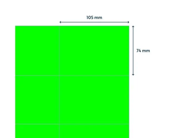 Gekleurde Etiketten 105x74mm Fluor Groen 42120
