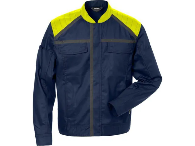Fristads 4555 STFP werkjas, blauw/geel, maat S, per stuk