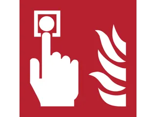 Pictogram bordje Djois Brandmelder 200x200mm rood - 1