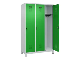 locker,HxBxD 1950x1200x500mm,3vak,vak B 400mm,draaigrendel,voeten - 2