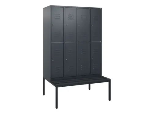 Dubbeldekse dekenkist,HxBxD 1950x1200x815mm,4x2vak.,vak B 300mm
