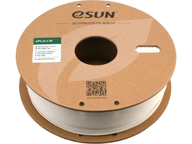 eSUN 3D printer Filament ePLA-LW 1,75 mm Wit 1kg