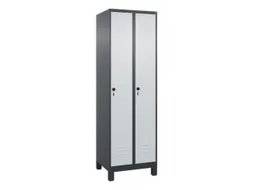 locker,HxBxD 1950x600x500mm,2vak,vak B 300mm,draaigrendel,voeten
